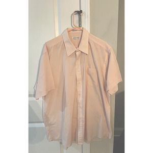 PIERRE CARDIN Men's Dress Shirt Long Sleeve Button Down light pink 17.5 small